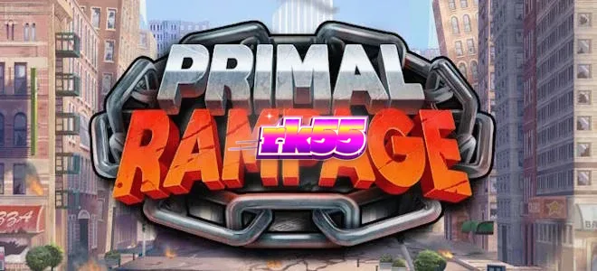 Tampilan visual hutan rimbun dan simbol reel dalam permainan slot Primal Rampage